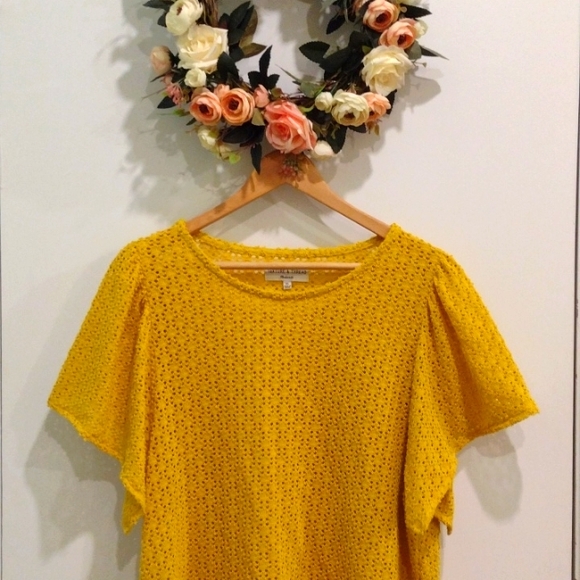 Madewell Tops - MADEWELL Mustard Knit Top (XL)